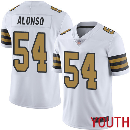 New Orleans Saints Limited White Youth Kiko Alonso Jersey NFL Football #54 Rush Vapor Untouchable Jersey